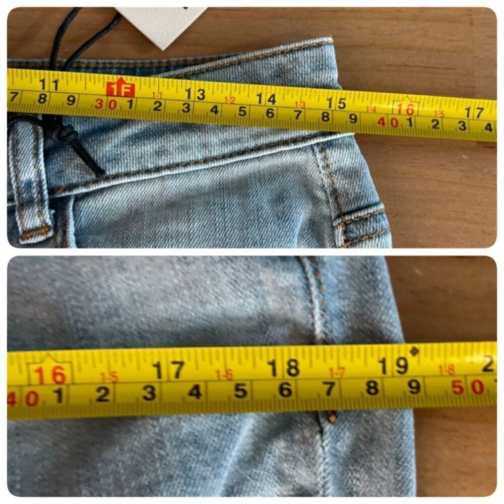 Evidnt Verona Womens Skinny Ankle Distressed Jeans Sz 29 Light Wash - Picture 7 of 9
